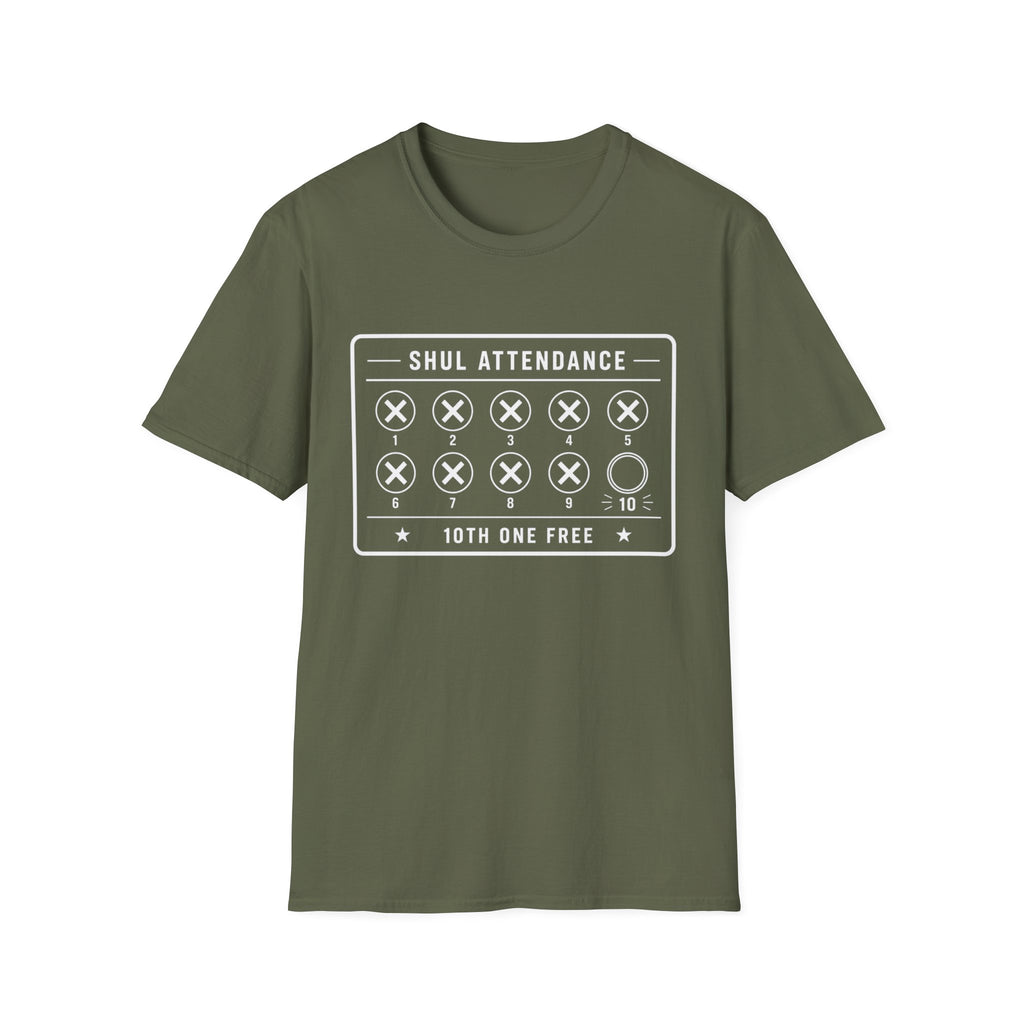 Shul Attendance Punch Card T-Shirt