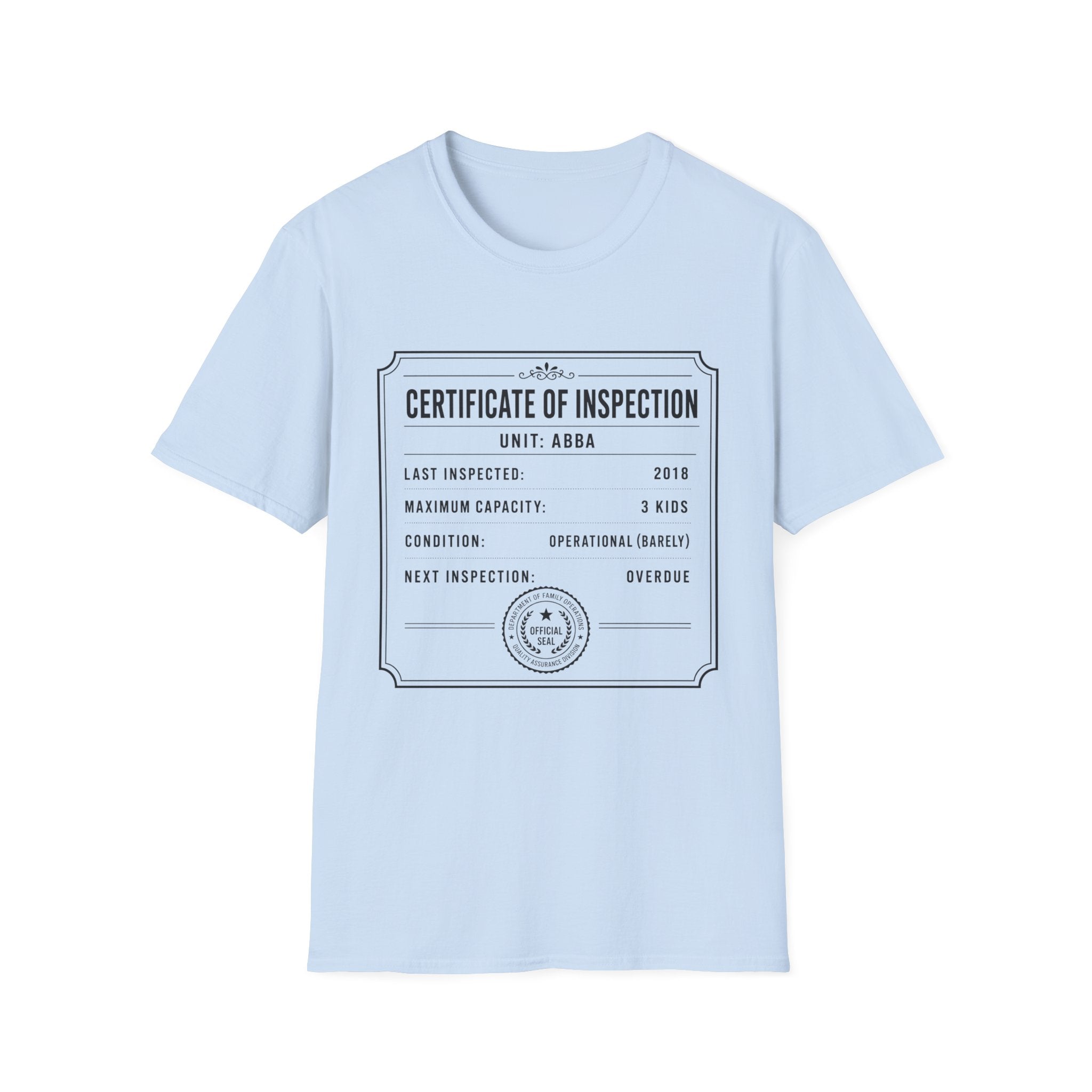 Abba Inspection Certificate T-Shirt