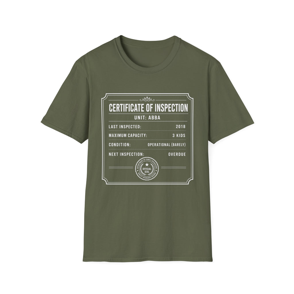 Abba Inspection Certificate T-Shirt