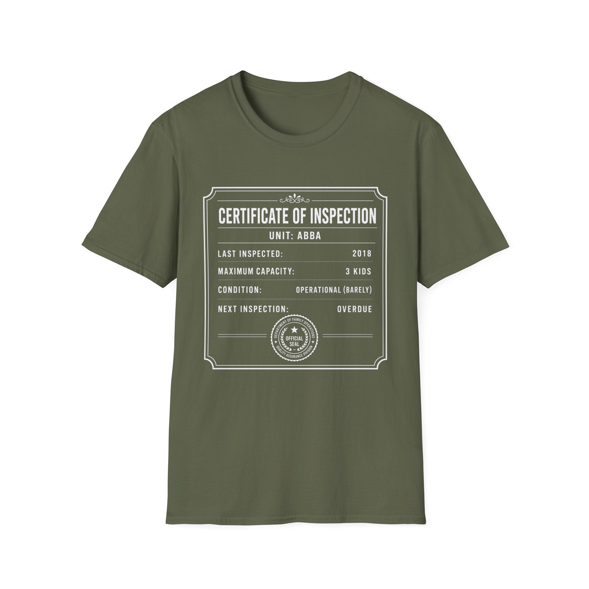 Abba Inspection Certificate T-Shirt