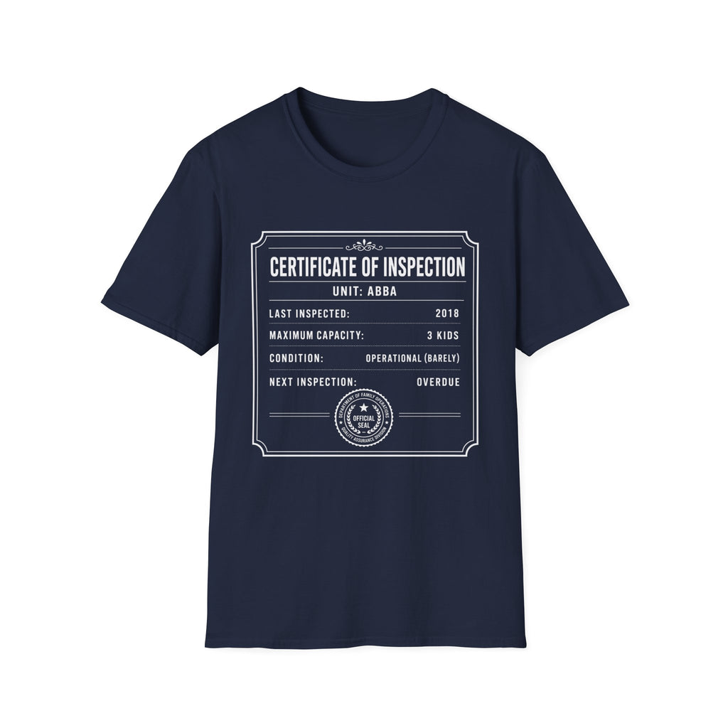 Abba Inspection Certificate T-Shirt