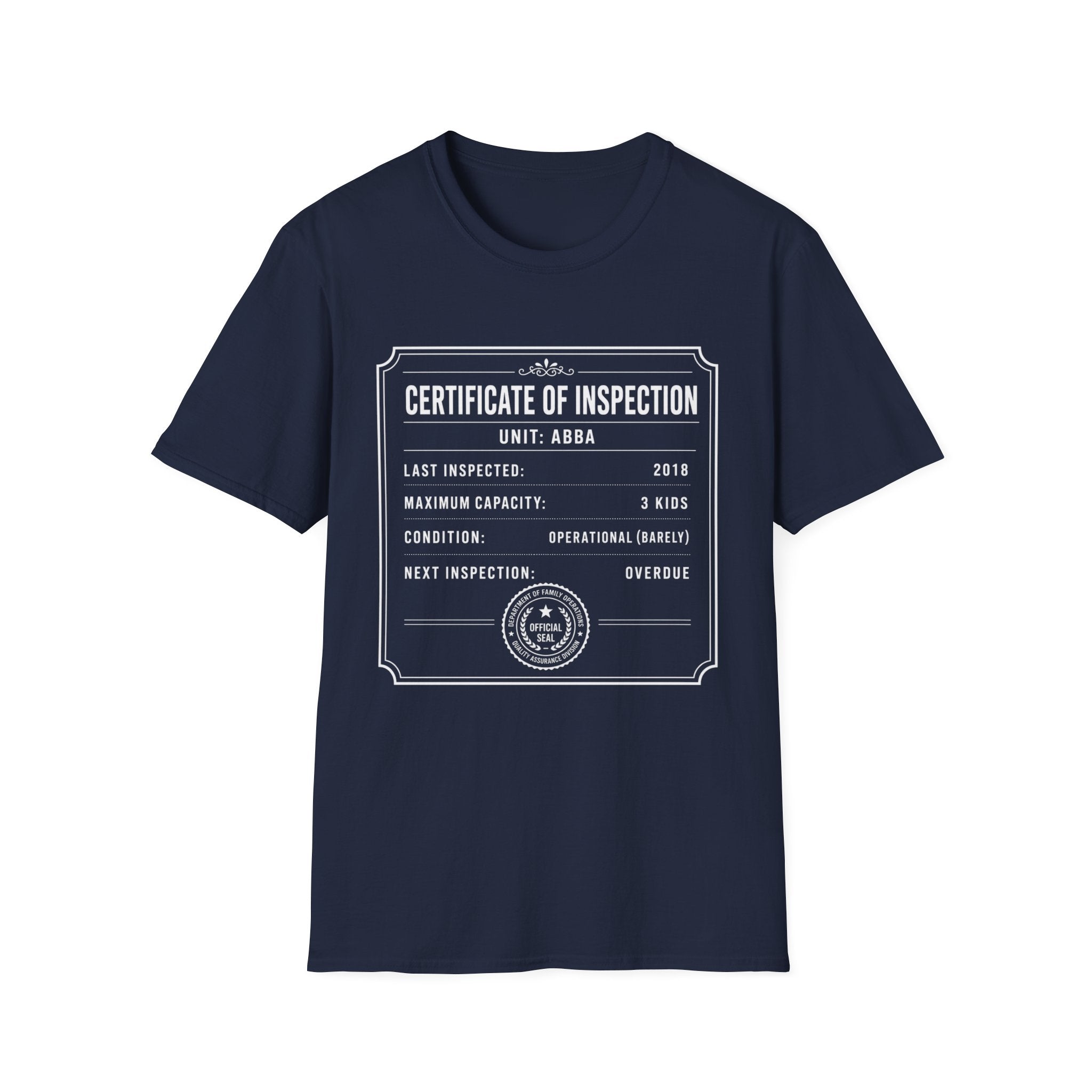 Abba Inspection Certificate T-Shirt