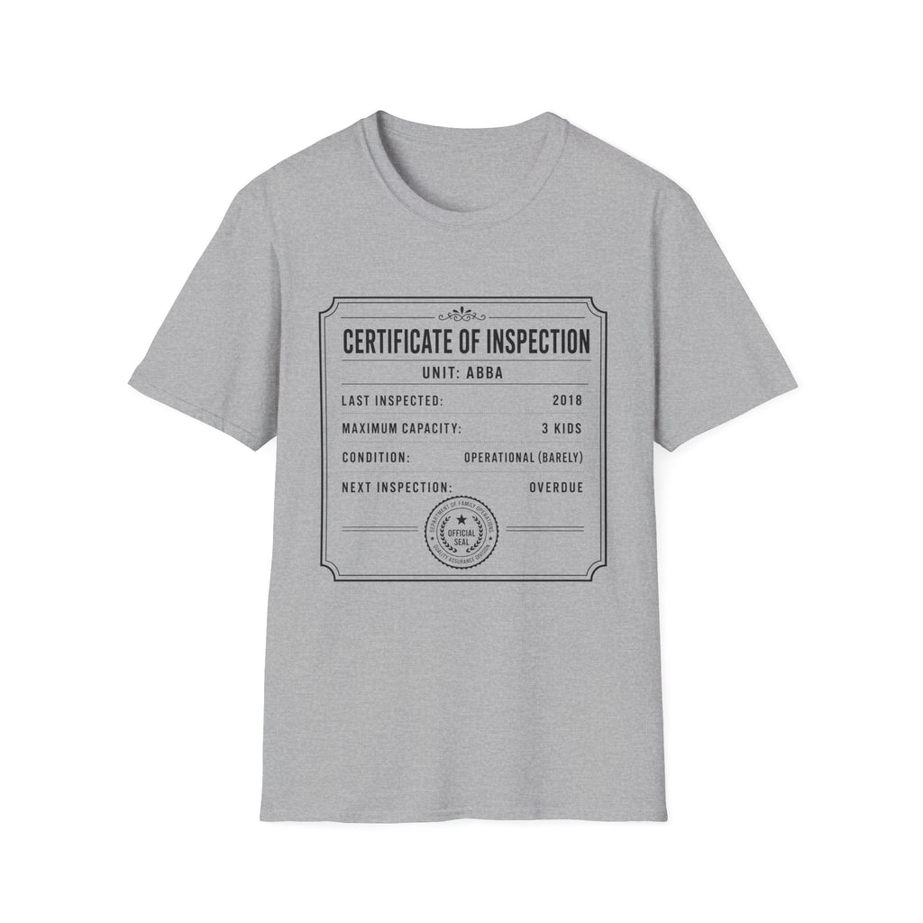 Abba Inspection Certificate T-Shirt