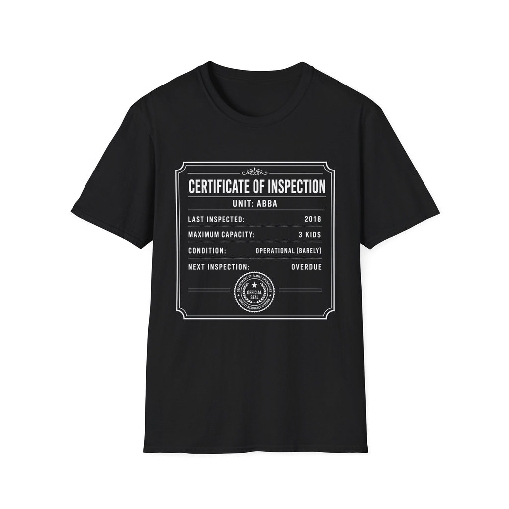 Abba Inspection Certificate T-Shirt