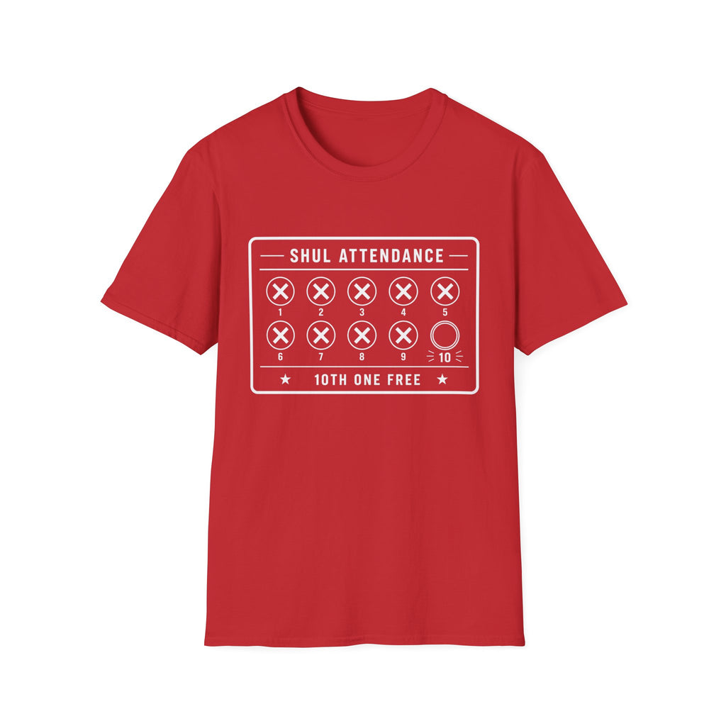 Shul Attendance Punch Card T-Shirt
