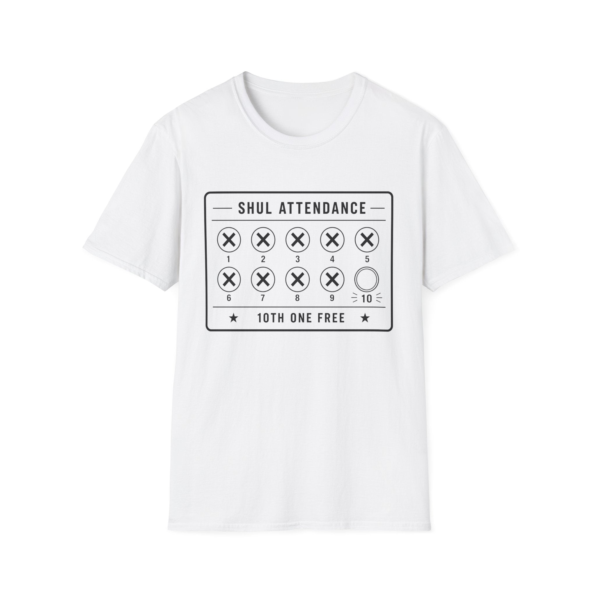 Shul Attendance Punch Card T-Shirt