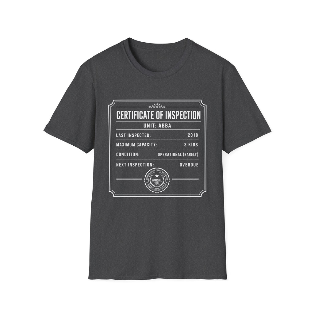 Abba Inspection Certificate T-Shirt
