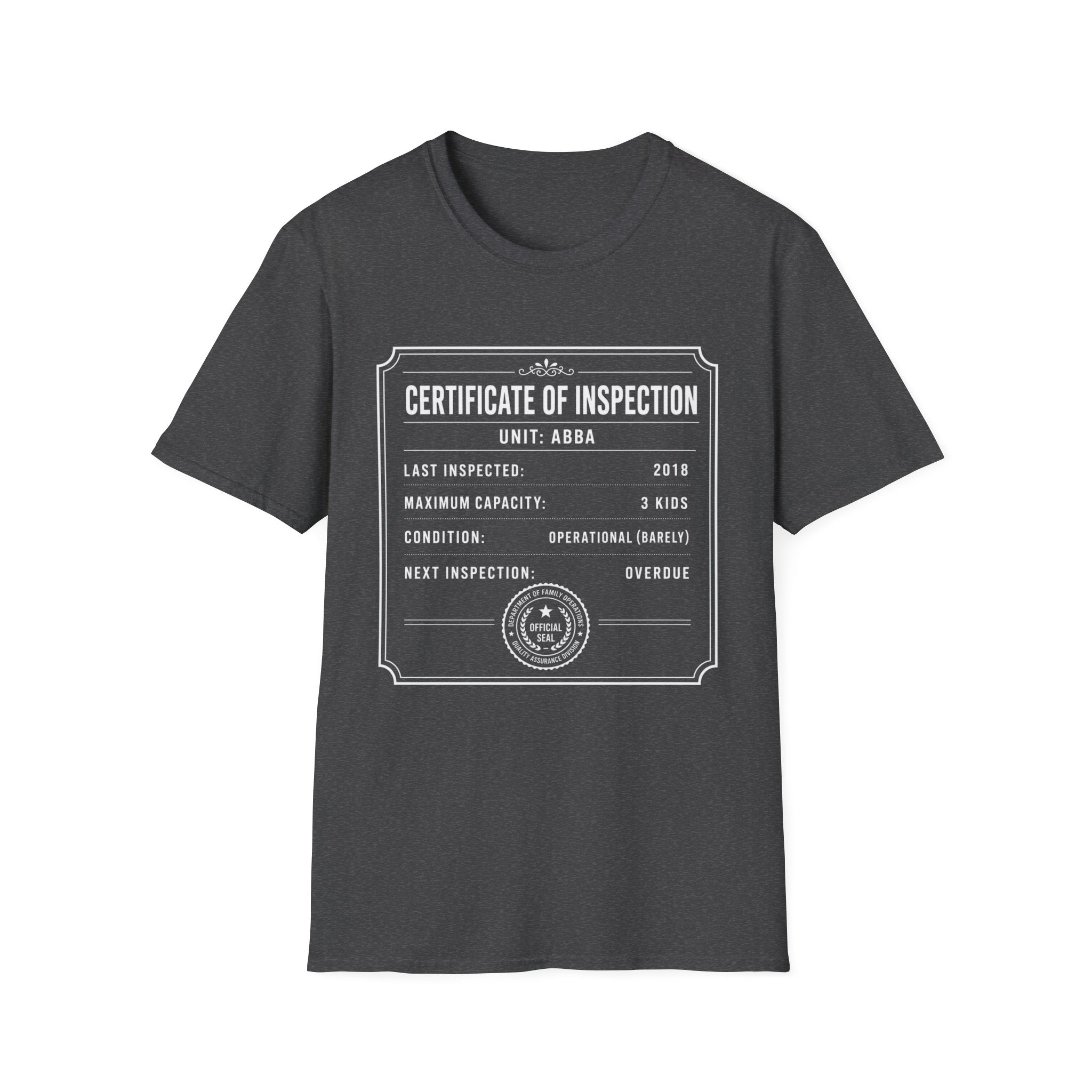 Abba Inspection Certificate T-Shirt